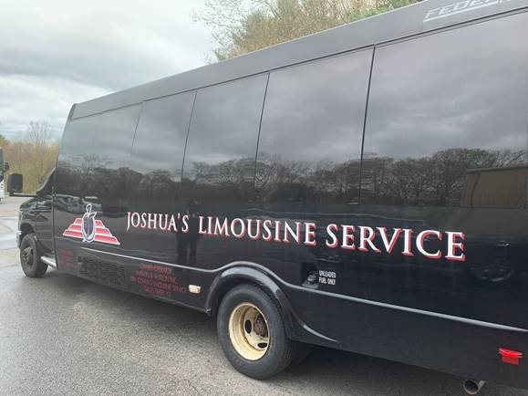 Exterior View of the Joshua's Limousine 24 Passenger Shuttle Bus