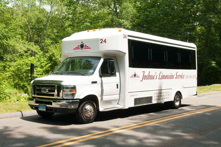 21 passenger bus rentals from Joshua's Limousine in Gales Ferry CT
